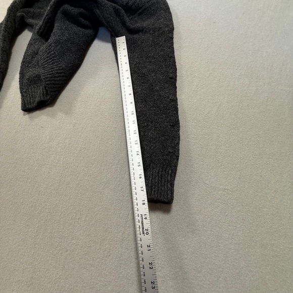 Old Navy Wool Blend Chunky Cable Knit Charcoal Gray Pullover Sweater Women XS - Picture 9 of 13